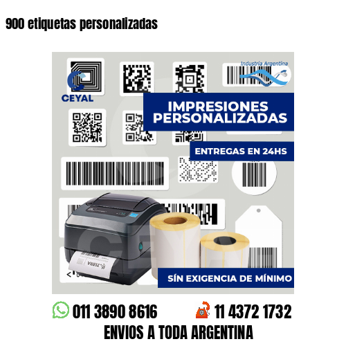 900 etiquetas personalizadas