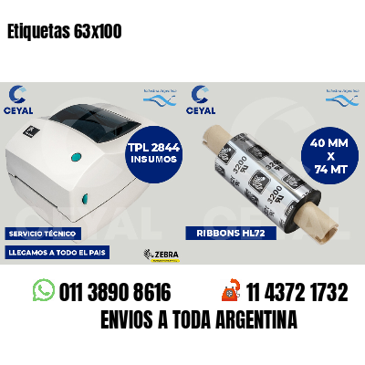 Etiquetas 63x100