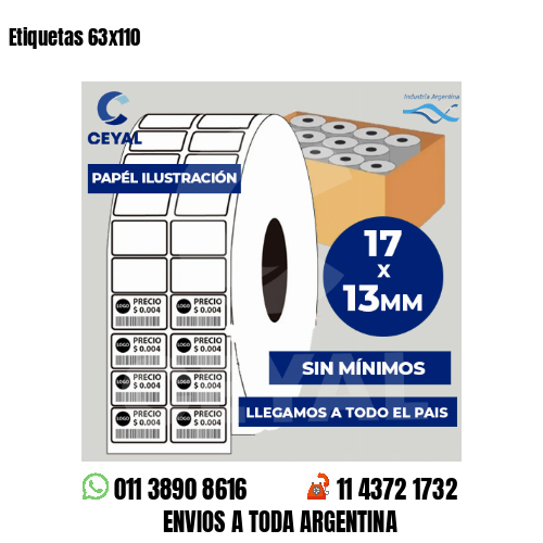 Etiquetas 63x110