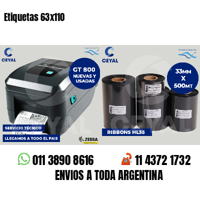 Etiquetas 63x110