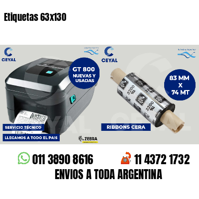 Etiquetas 63x130