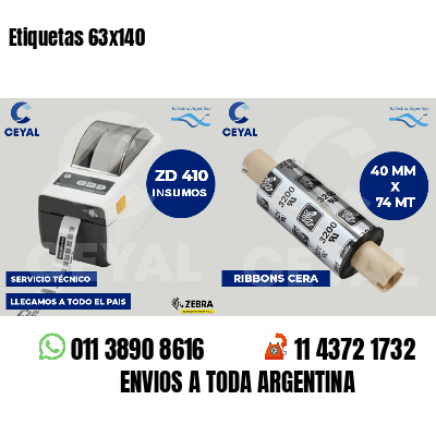 Etiquetas 63x140