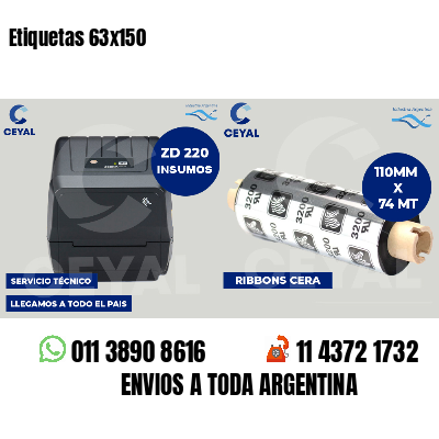 Etiquetas 63x150