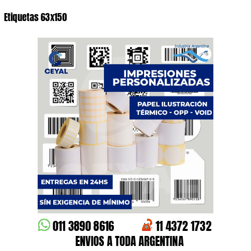 Etiquetas 63x150