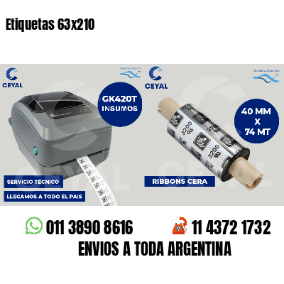 Etiquetas 63x210