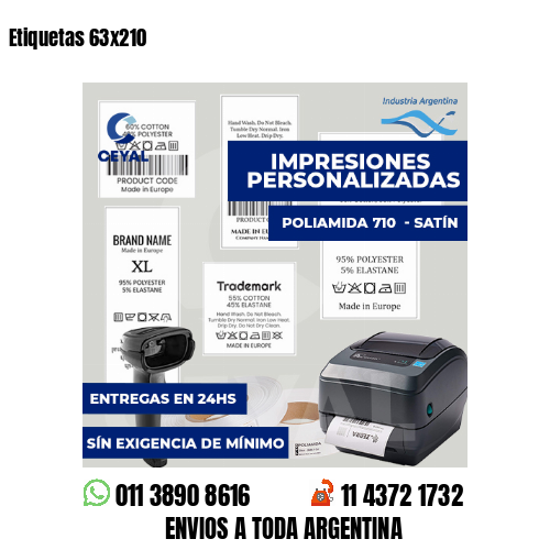 Etiquetas 63x210