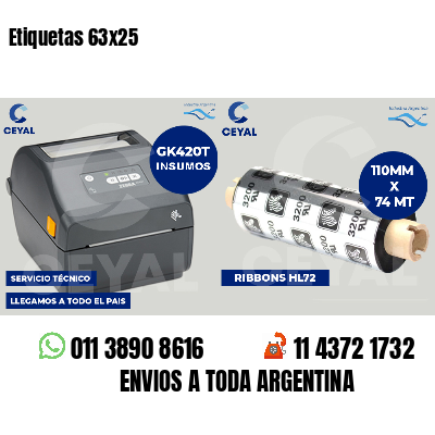 Etiquetas 63x25