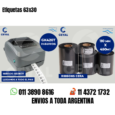 Etiquetas 63x30