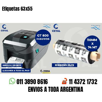 Etiquetas 63x55