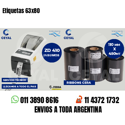 Etiquetas 63x80