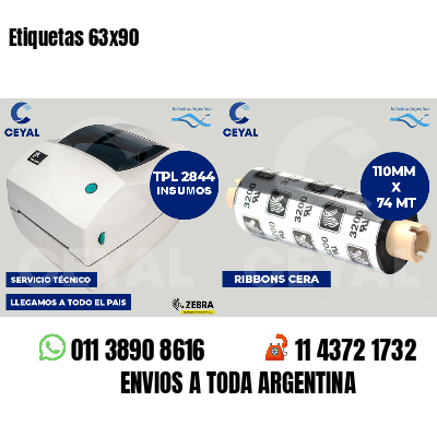 Etiquetas 63x90