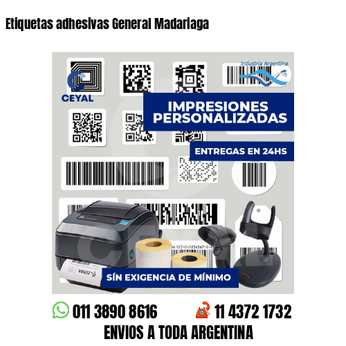 Etiquetas adhesivas General Madariaga