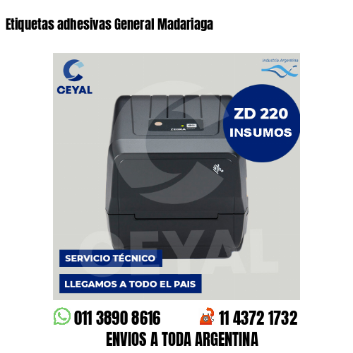 Etiquetas adhesivas General Madariaga