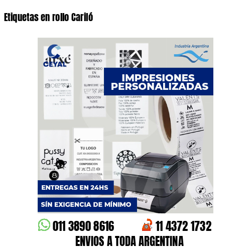 Etiquetas en rollo Cariló