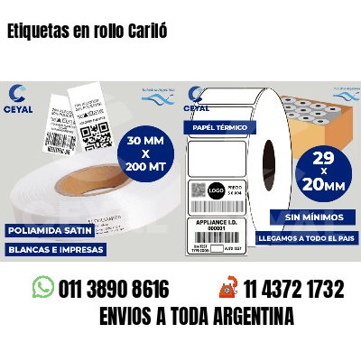 Etiquetas en rollo Cariló