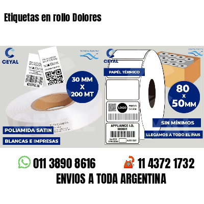 Etiquetas en rollo Dolores