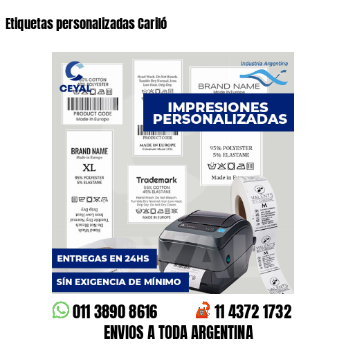 Etiquetas personalizadas Cariló