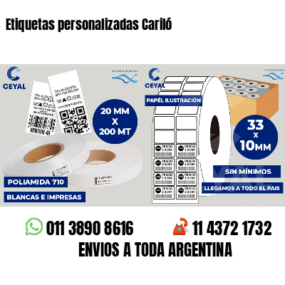 Etiquetas personalizadas Cariló