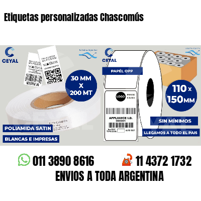 Etiquetas personalizadas Chascomús