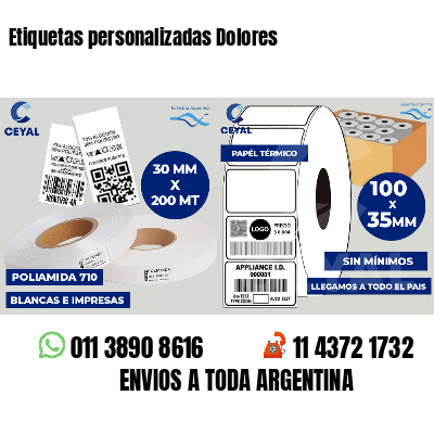 Etiquetas personalizadas Dolores