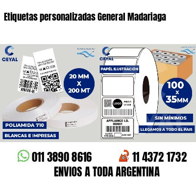 Etiquetas personalizadas General Madariaga