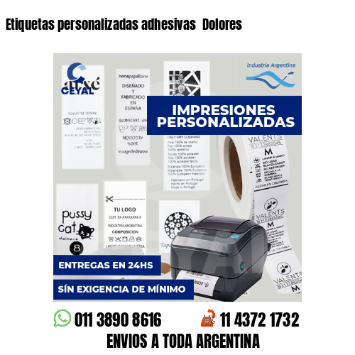 Etiquetas personalizadas adhesivas  Dolores