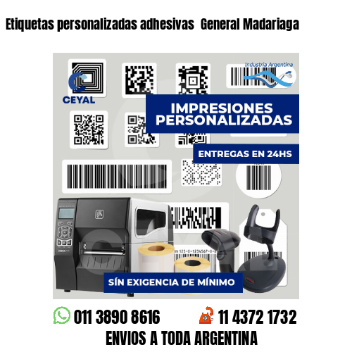 Etiquetas personalizadas adhesivas  General Madariaga