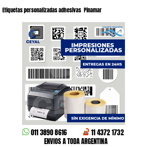 Etiquetas personalizadas adhesivas  Pinamar