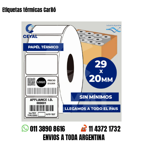 Etiquetas térmicas Cariló