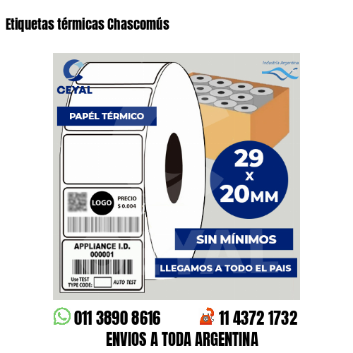 Etiquetas térmicas Chascomús