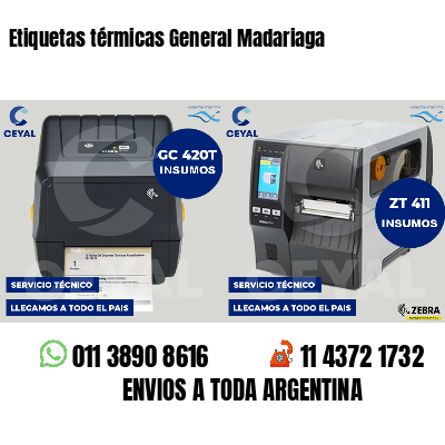 Etiquetas térmicas General Madariaga