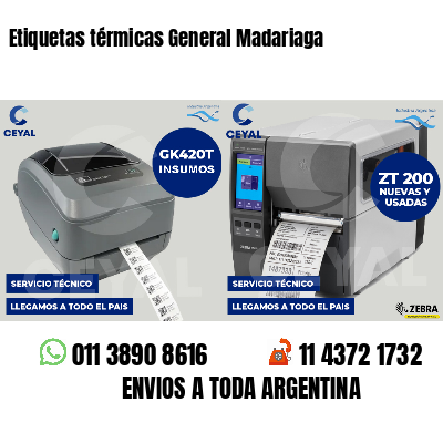 Etiquetas térmicas General Madariaga