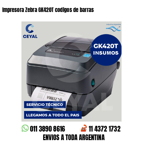 Impresora Zebra GK420T codigos de barras