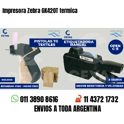 Impresora Zebra GK420T termica