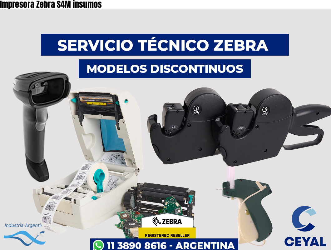 Impresora Zebra S4M insumos