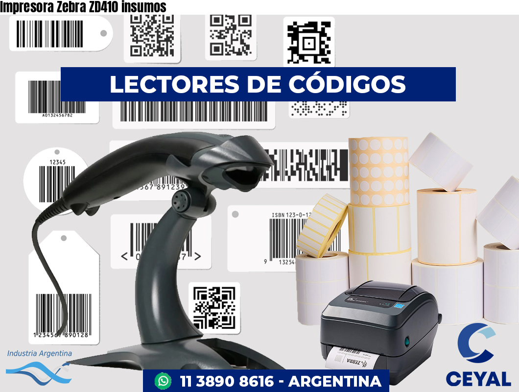 Impresora Zebra ZD410 insumos