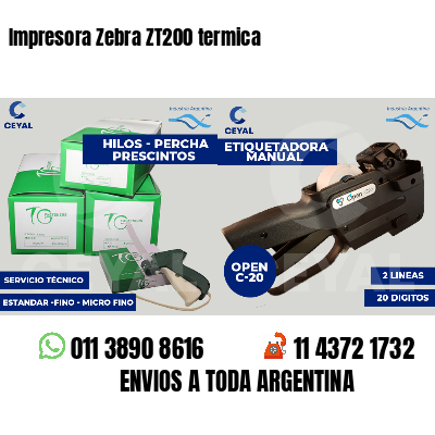 Impresora Zebra ZT200 termica