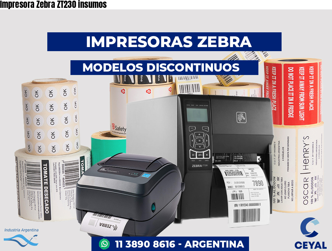 Impresora Zebra ZT230 insumos