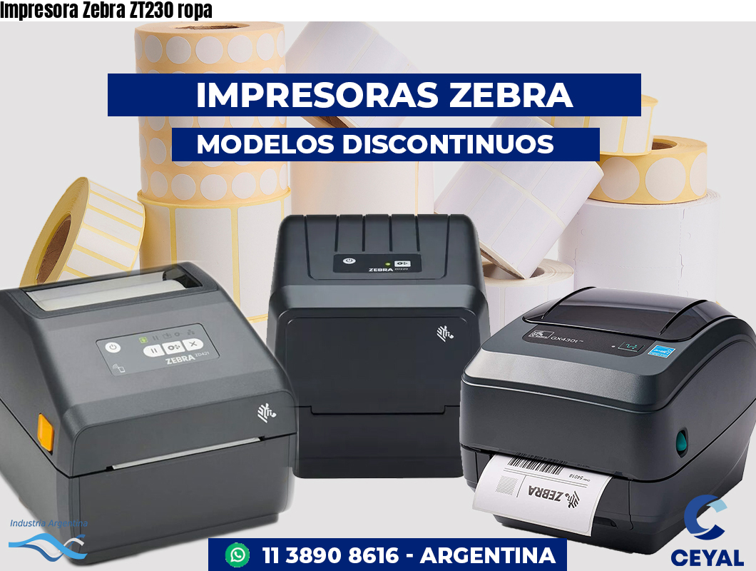 Impresora Zebra ZT230 ropa