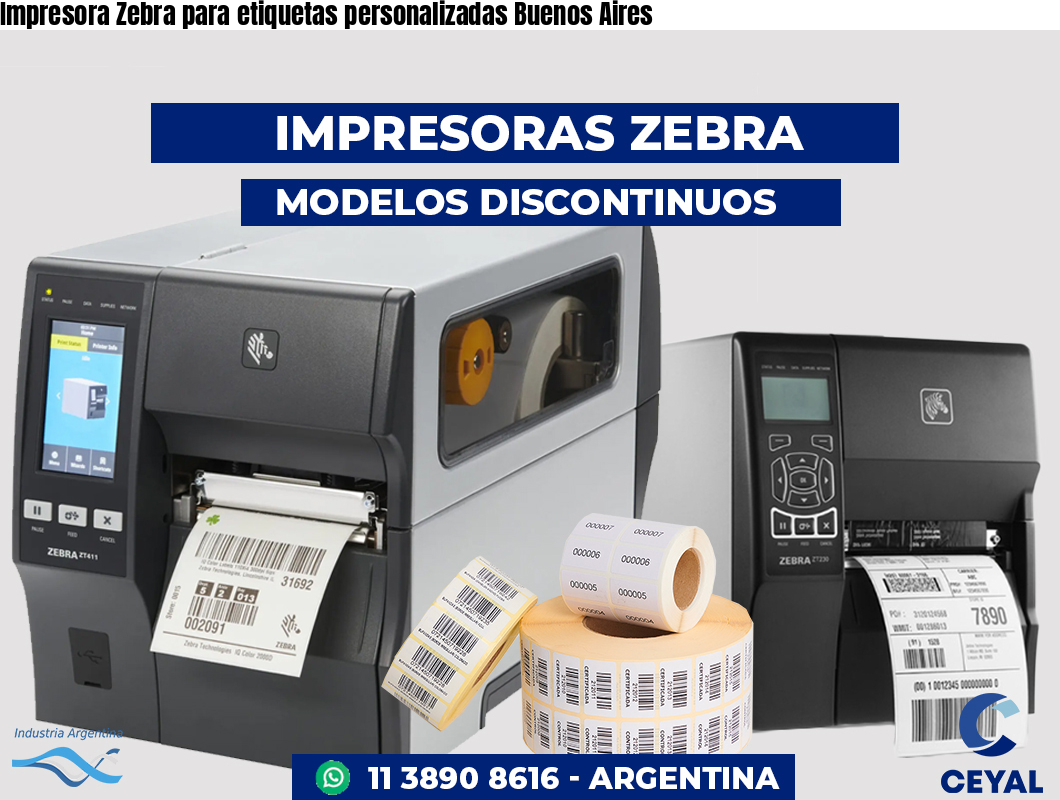 Impresora Zebra para etiquetas personalizadas Buenos Aires