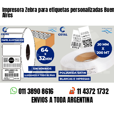 Impresora Zebra para etiquetas personalizadas Buenos Aires