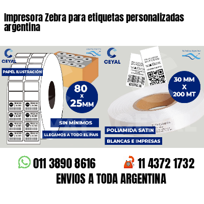 Impresora Zebra para etiquetas personalizadas argentina