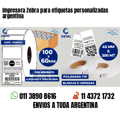 Impresora Zebra para etiquetas personalizadas argentina