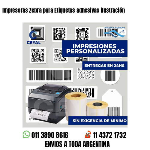 Impresoras Zebra para Etiquetas adhesivas ilustración