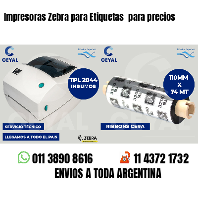 Impresoras Zebra para Etiquetas  para precios