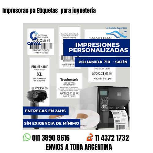 Impresoras pa Etiquetas  para juguetería