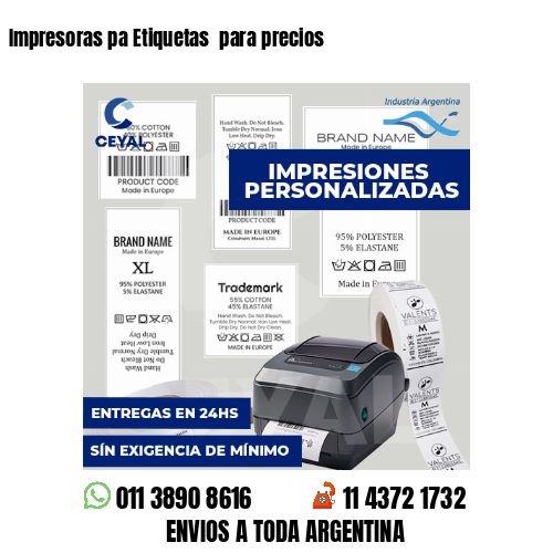 Impresoras pa Etiquetas  para precios