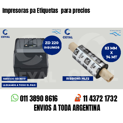 Impresoras pa Etiquetas  para precios