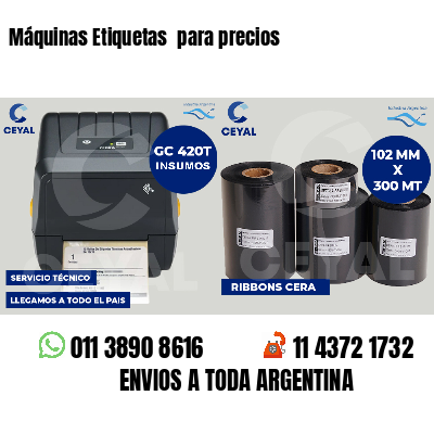 Máquinas Etiquetas  para precios