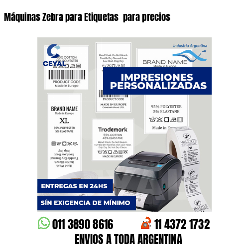 Máquinas Zebra para Etiquetas  para precios